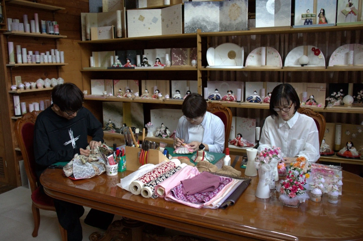 工房での制作風景